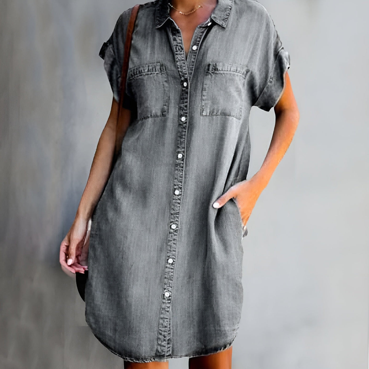 Viola™ – Denim Shirt Dress