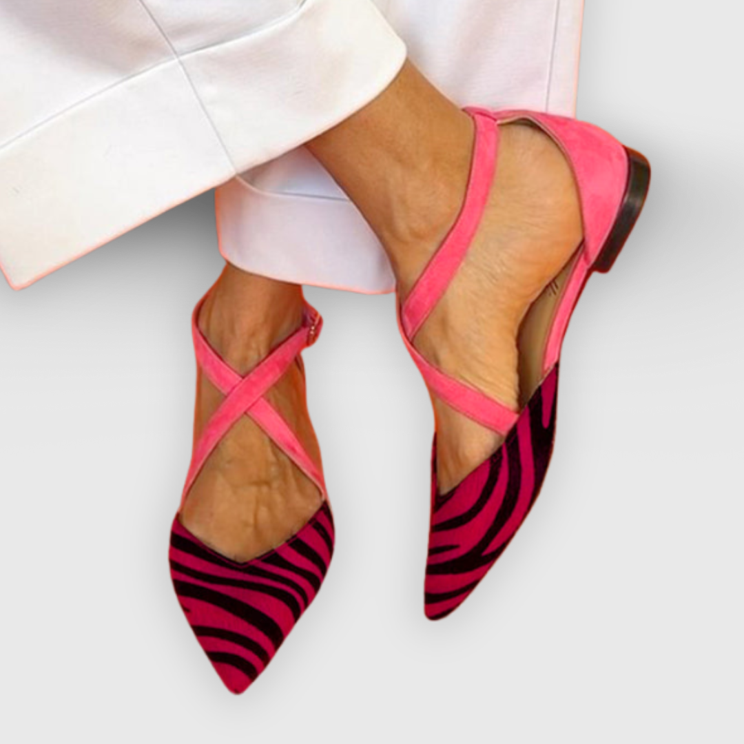 Linares | Flat Sandal with Zebra Pattern