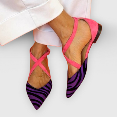 Linares | Flat Sandal with Zebra Pattern