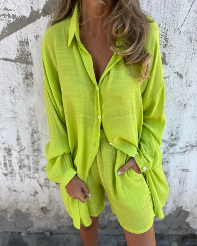 Shirley™ – Casual Shirt and Shorts Set