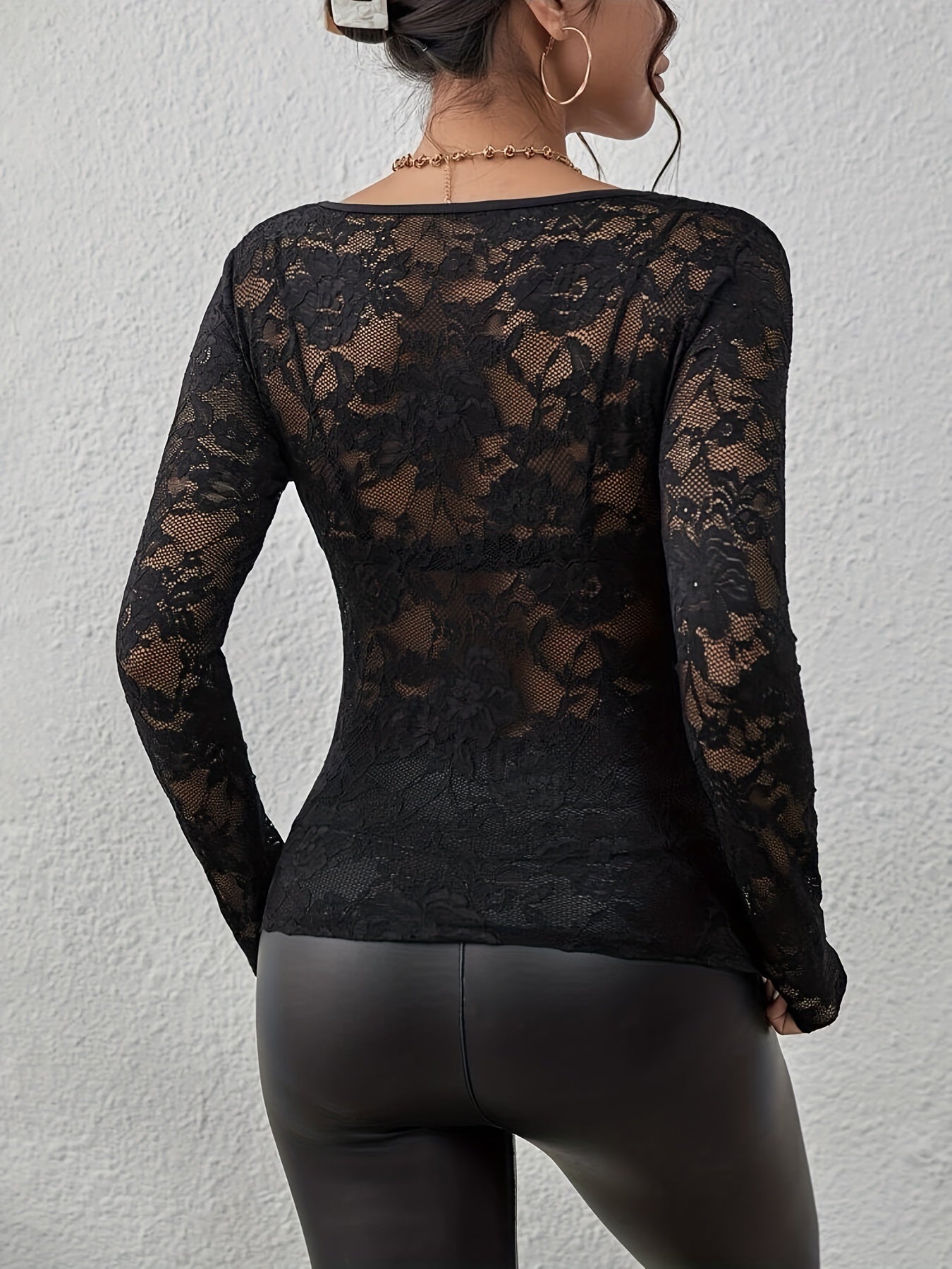 Celeste™ Sheer Long-Sleeve Top