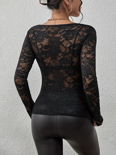 Celeste™ Sheer Long-Sleeve Top