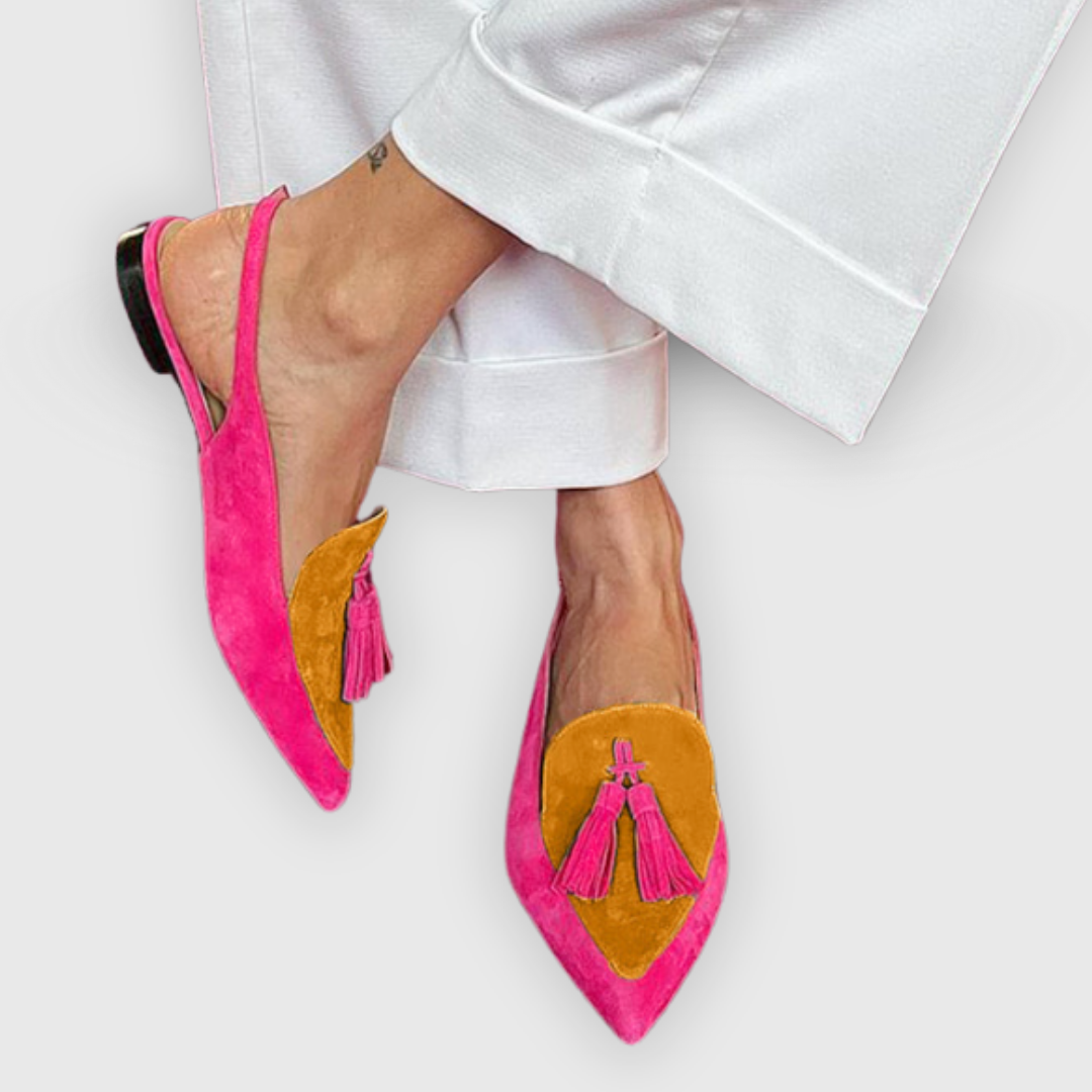 Rosalia | Fringed Ballerina with Ankle Strap