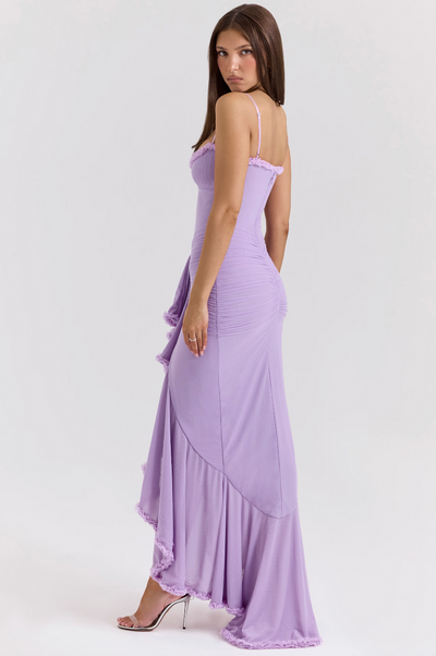 Alessia™ - Slit & Ruffle Maxi Dress