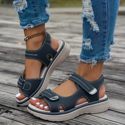Alia | Comfortable wedge-heeled sandals with ankle strap