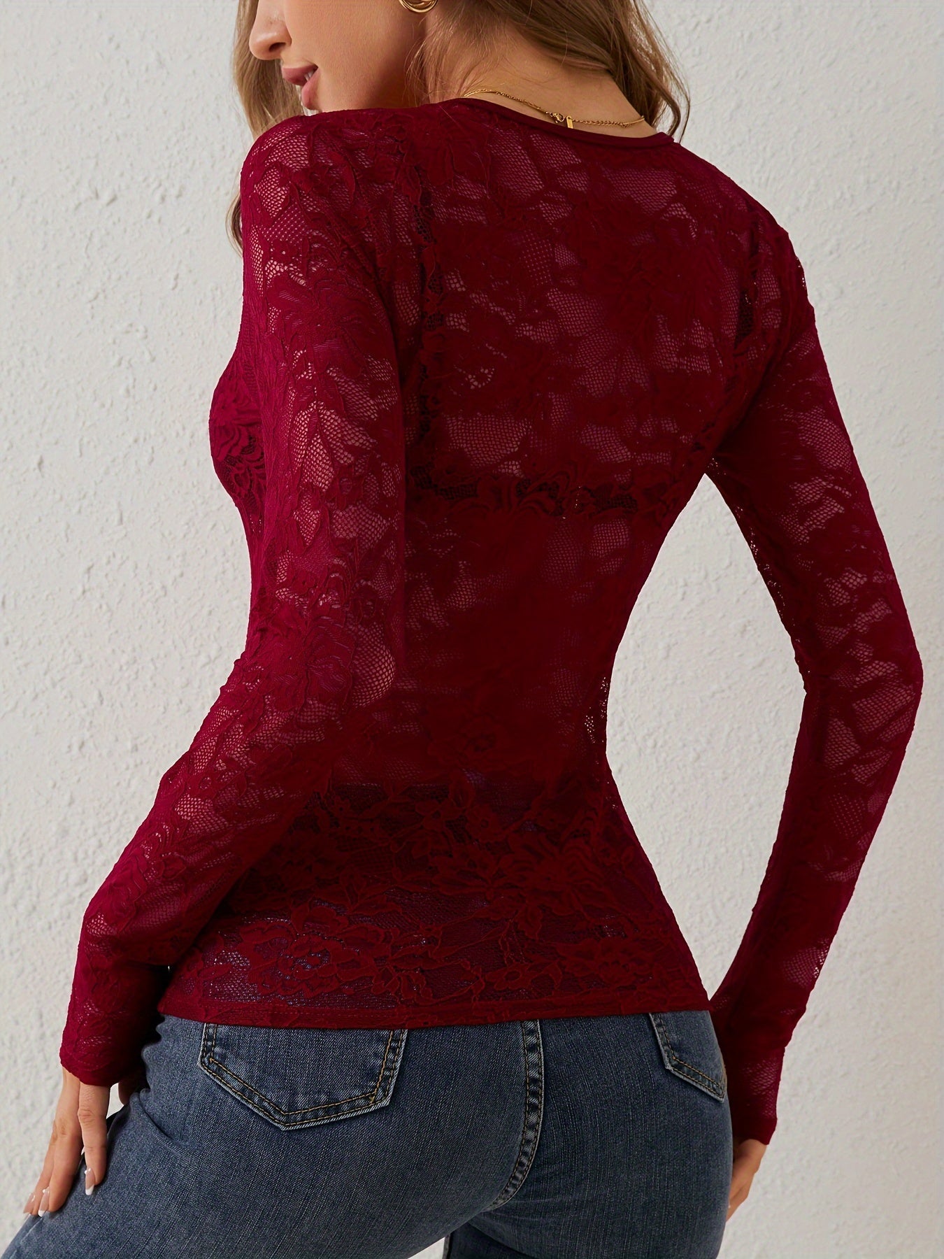 Celeste™ Sheer Long-Sleeve Top