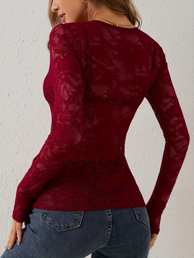 Celeste™ Sheer Long-Sleeve Top