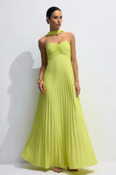 Zelda™ - Strapless Pleated Maxi Dress