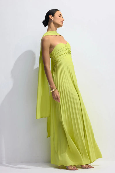 Zelda™ - Strapless Pleated Maxi Dress
