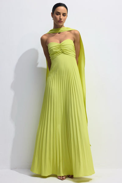 Zelda™ - Strapless Pleated Maxi Dress