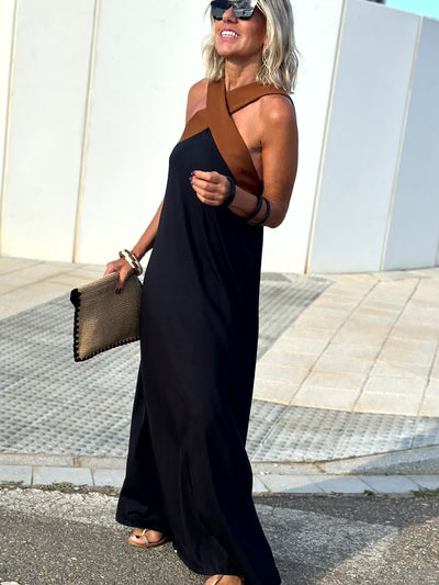 Sienna | Elegant Dress with Open Back and Fashionable Cross Neckline