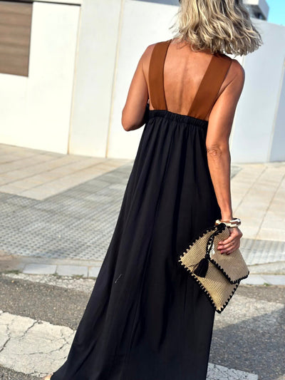 Sienna | Elegant Dress with Open Back and Fashionable Cross Neckline