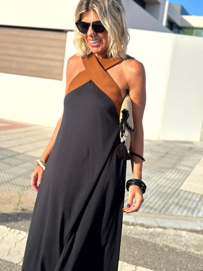 Sienna | Elegant Dress with Open Back and Fashionable Cross Neckline