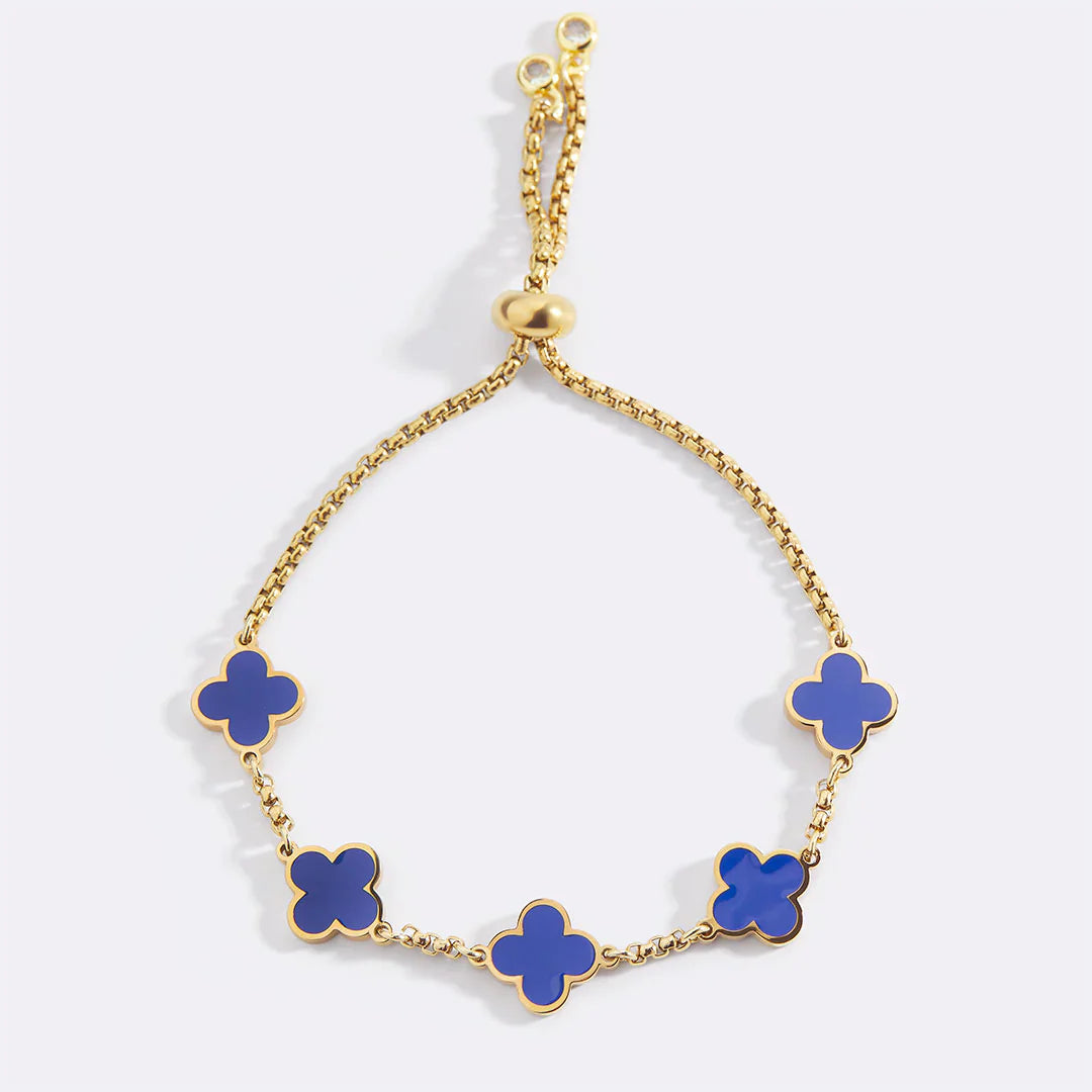 Bracelet with Blue Clover Pendant