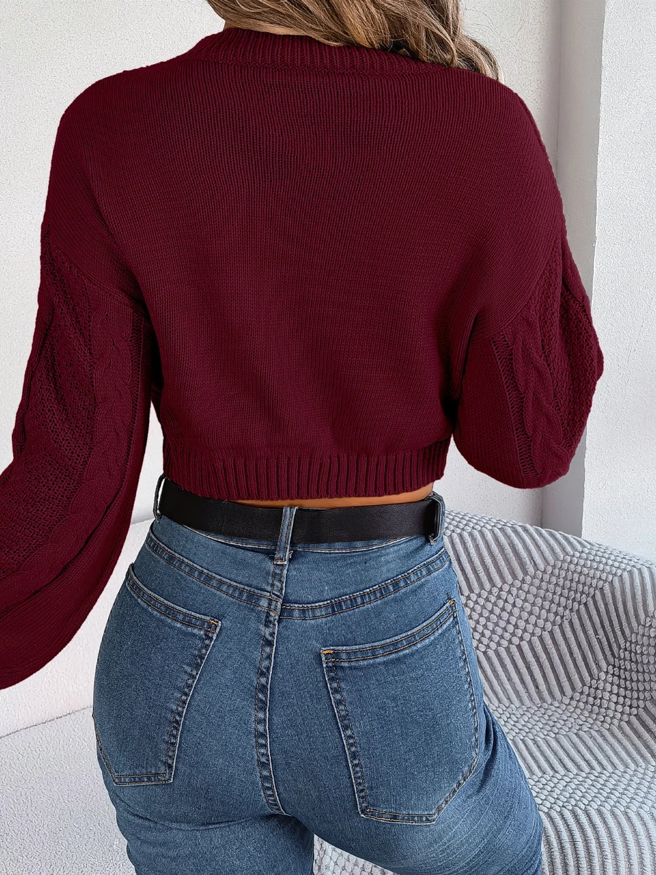 Cleo™ Casual Long Sleeve Crop Top