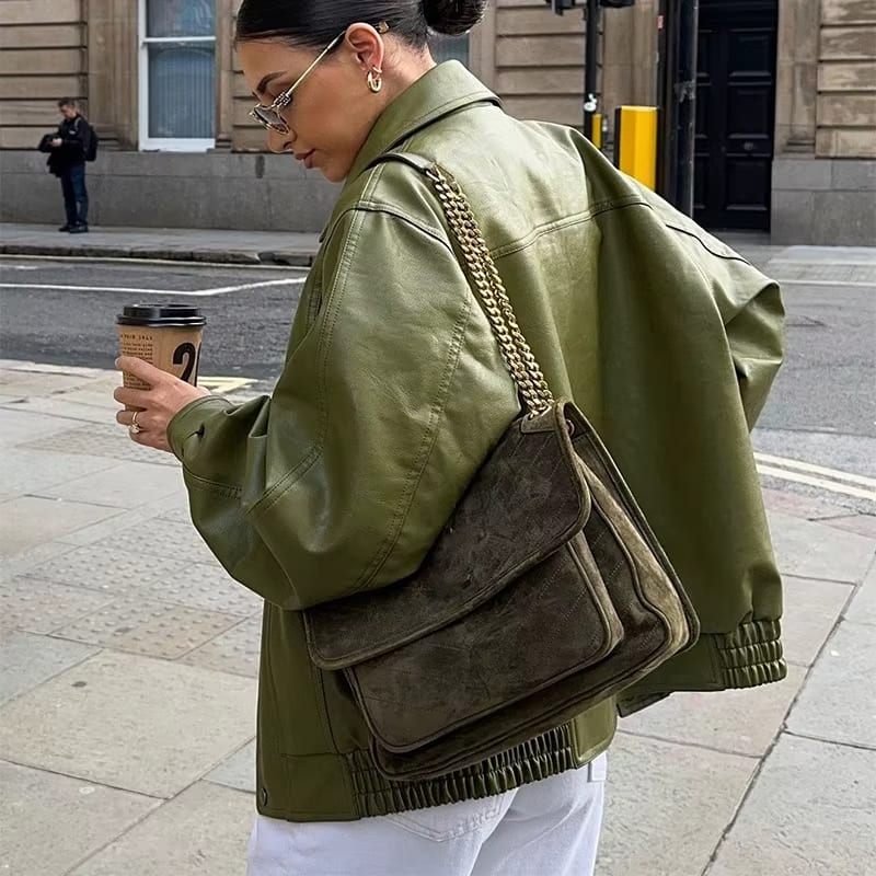 Donna™ - Oversized Leather Jacket