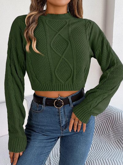 Cleo™ Casual Long Sleeve Crop Top