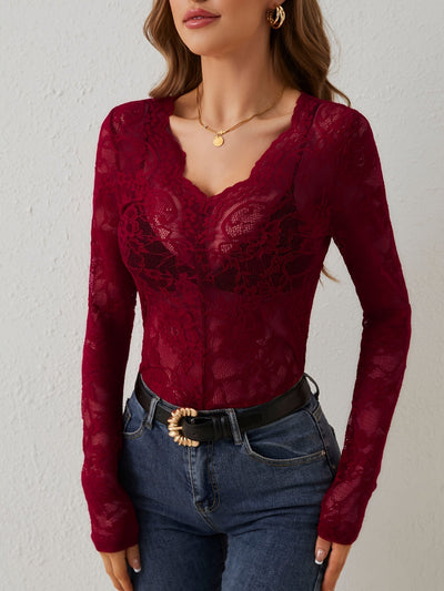 Celeste™ Sheer Long-Sleeve Top