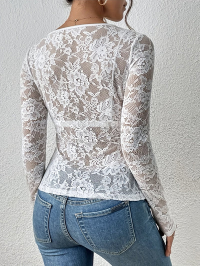 Celeste™ Sheer Long-Sleeve Top